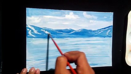 How to paint a scenery with water colour|beautiful scenery painting no-3