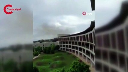 Antalya’da korkutan hortum kamerada