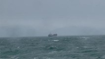 Kartal'da kıyıya sürüklenen Panama bayraklı kargo gemisi kurtarıldı