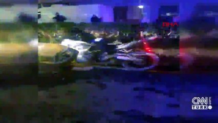 Taksi ile 2 motosiklet çarpıştı, 1 kişi öldü, 2 kişi ağır yaralandı