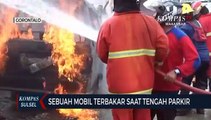 Sebuah Mobil Terbakar Saat Tengah Parkir