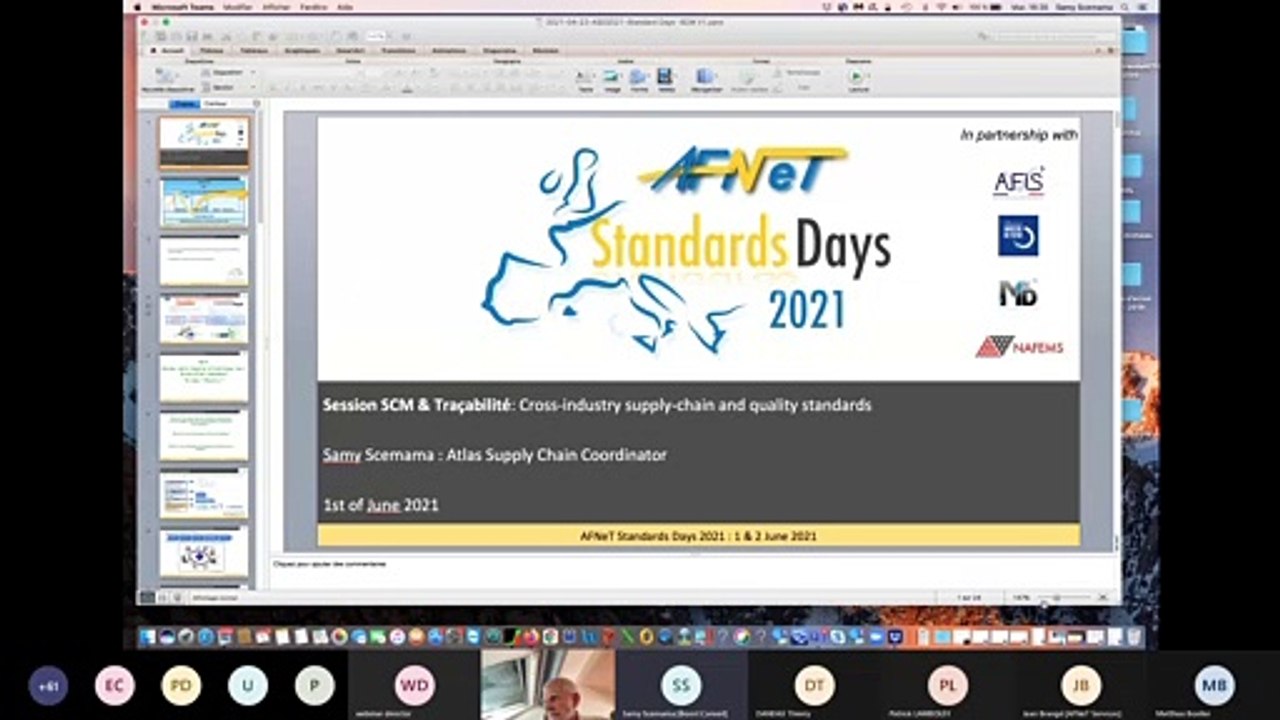 Part 19 des AFNeT Standard  Days 2021 du 01/01/21 - KeyNote and Track « SCM & traceability » Cross-industry supply-chain and quality standards Do you really need to reinvent your own Supply Chain standard for your industry ? Samy Scemama (AFNeT