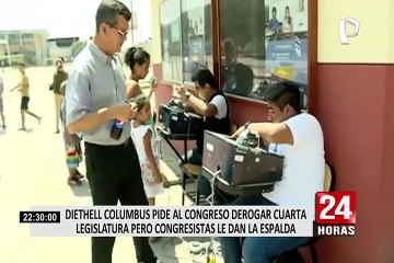 Columbus pide al Congreso derogar la cuarta legislatura, pero parlamentarios le dan la espalda