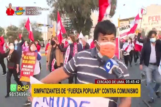 Cercado: simpatizantes vuelven a las calles a marchar a favor de Fuerza Popular