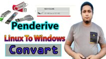 How to format Linux bootable USB drive to normal using windows | Pen drive linux to windows format