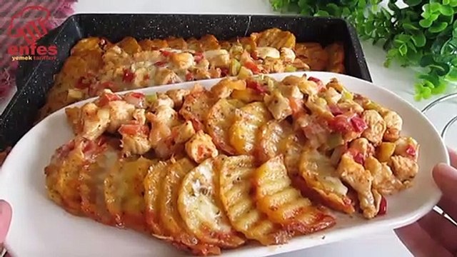 Olsa Her AKŞAM YERİM DiyeceğinizTam Bir LEZZET BOMBSIAna Yemek FIRINDA Patatesli Tavuk Yatağı ✔