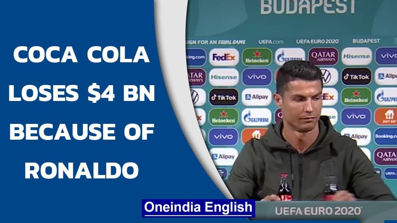 Coca Cola stock prices tumble after Ronaldo snubs drink on camera | Oneindia News