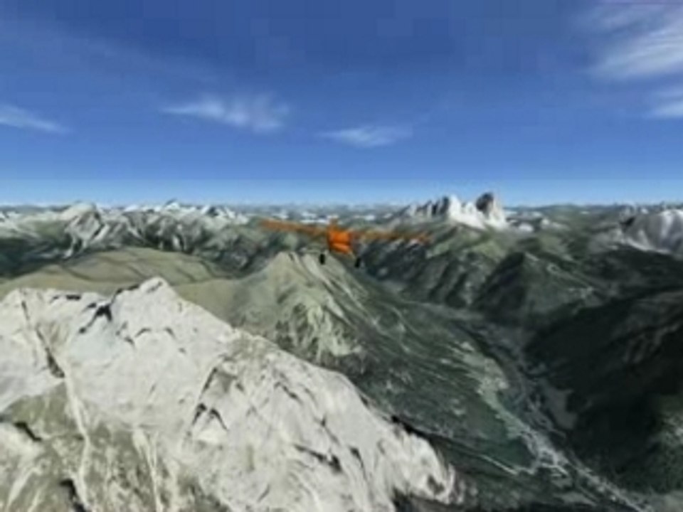 Vol VFR Alpes en photo realistic