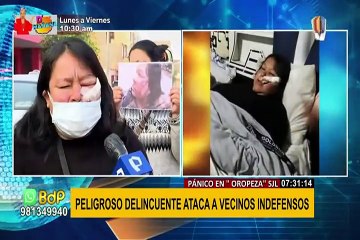 SJL: tres delincuentes atacan a madre con un ladrillo y la dejan desfigurada