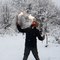 Flow Artist Performs Fire Manipulation Tricks In Snow