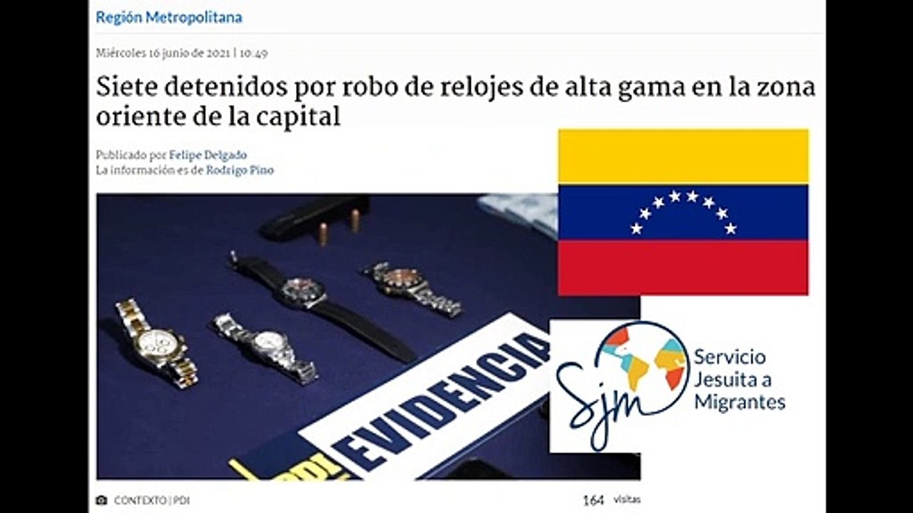 7 venezolanos detenidos por robo de relojes de lujo en sector Oriente - Radio Biobío