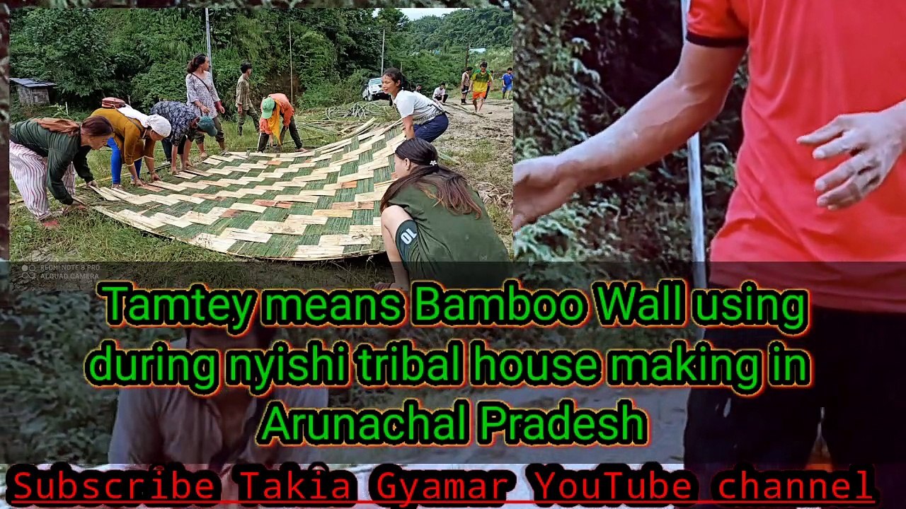 Making Bamboo Wall In Arunachal Pradesh Tribal House