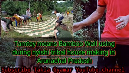 Making Bamboo Wall In Arunachal Pradesh Tribal House