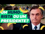 Bolsonaro usa humorista para entregar bananas à imprensa