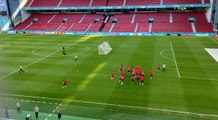 Euro 2020: les Diables rouges s'entraînent au Parken Stadium avant d'affronter le Danemark