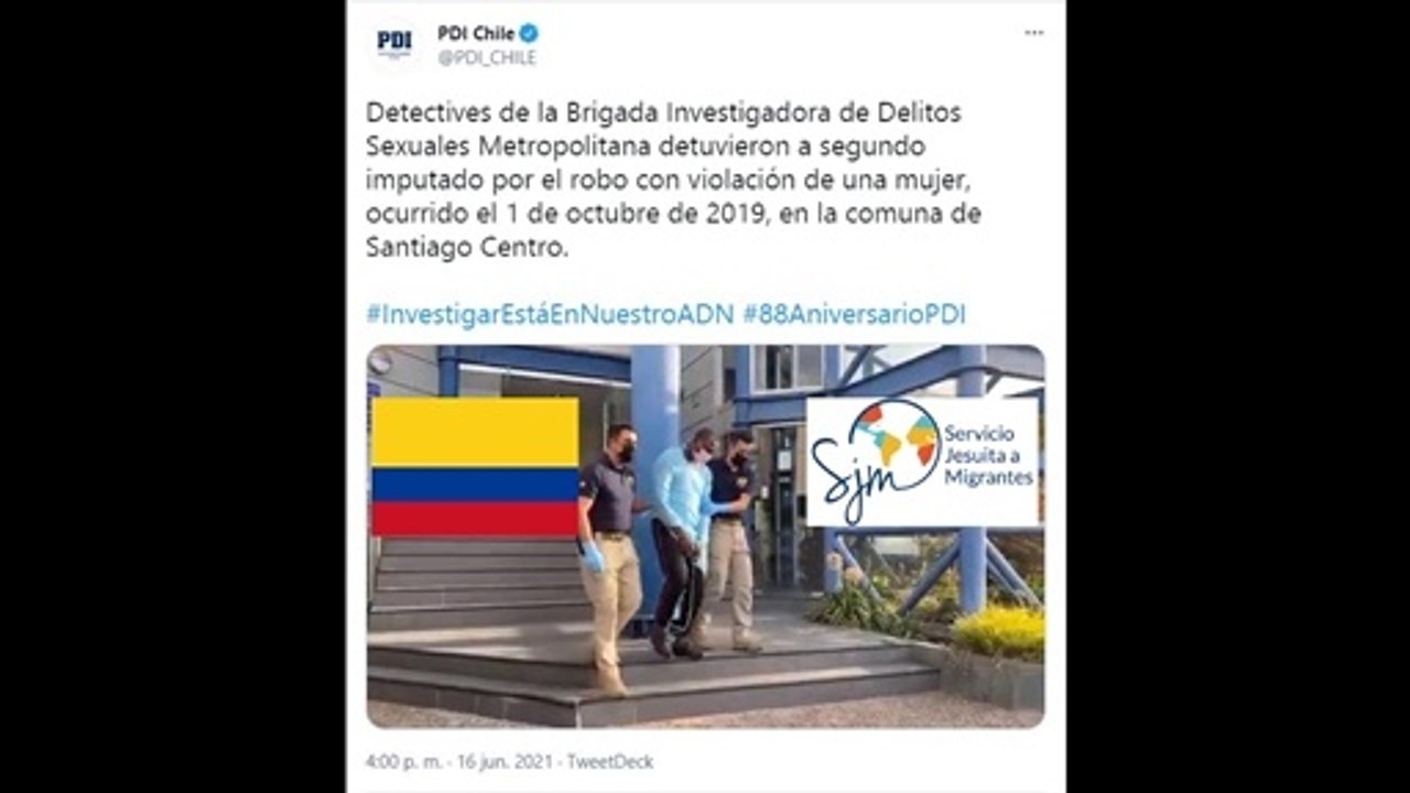 Detenido segundo colombiano que violó a mujer en Octubre de 2019 en Stgo muticultural - La Cuarta