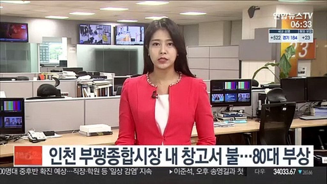 인천 부평종합시장 내 창고서 불…80대 부상