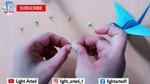 Micro Origami Crane Diy | Crane Tutorial For Beginners | Easy Small Paper Bird For Kids