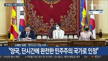 [녹취구성] 문대통령 "한·스페인, 제3국 공동진출 고도화할 것"