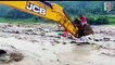 Some People Trapped In The River Flood Rescued By JCFB Excavator - Amazing Skill Operator | RoadPlan