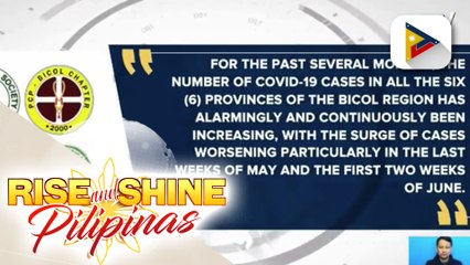 Mga doktor, ikinaalarma ang patuloy na pagtaas ng COVID-19 cases sa Bicol Region