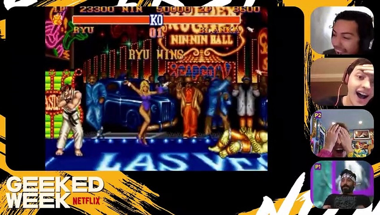Cobra Kai Cast Plays Street Fighter II  #GeekedWeek