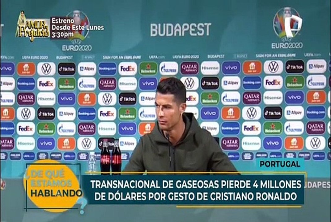 Un simple gesto de Cristiano Ronaldo hace perder casi 4 mil millones a Coca-Cola