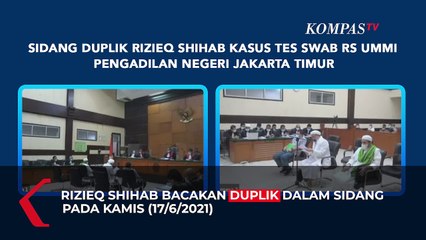 Bacakan Duplik, Rizieq Shihab: Sebenarnya Saya Enggan Menanggapi Replik JPU