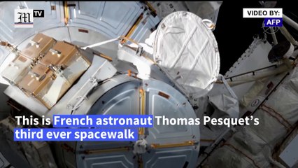 French astronaut Thomas Pesquet begins spacewalk