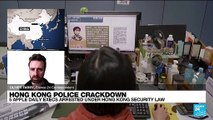Hong Kong: Cinq responsables du journal pro-démocratie Apple Daily arrêtées, dont son rédacteur en chef, lors d'une perquisition de la salle de rédaction de ce quotidien dans le viseur des autorités