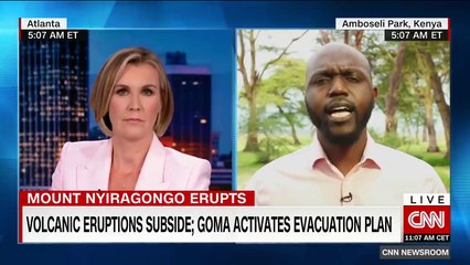 Footage Shows Lava Flow After Volcano Erupts In Democratic Republic Of Congo
