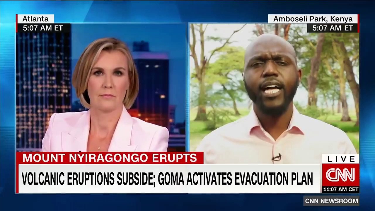 Footage Shows Lava Flow After Volcano Erupts In Democratic Republic Of Congo