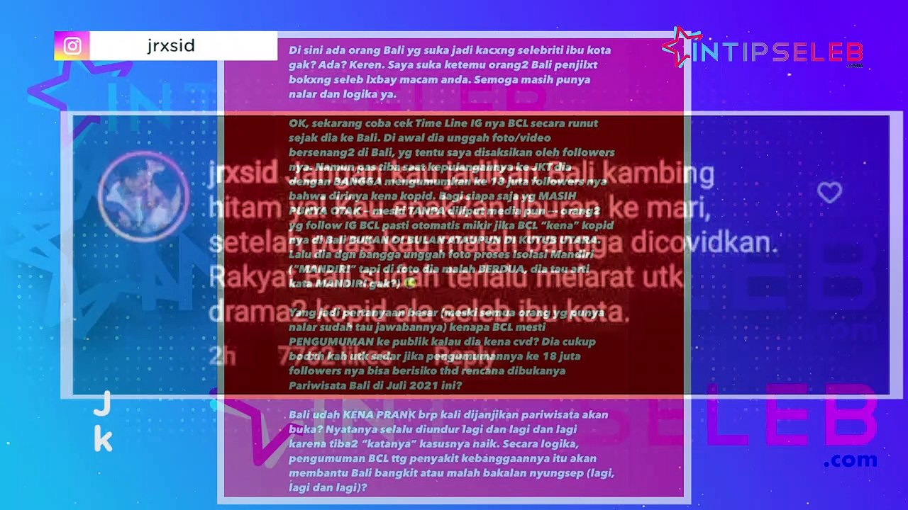 Jerinx Semprot BCL, Tuding Salahkan Bali Usai Kena Covid-19