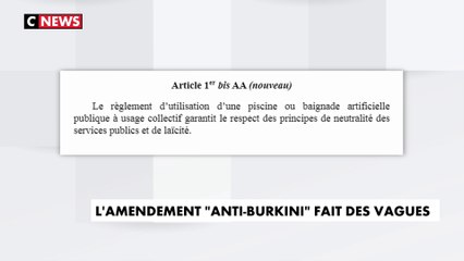 L'amendement "anti-burkini" fait des vagues