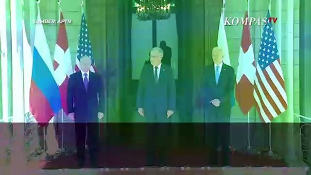 Detik-Detik Joe Biden dan Vladimir Putin Bertemu dan Bersalaman di Jenewa, Swiss