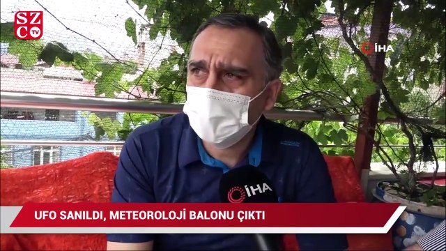 UFO sanıldı, meteoroloji balonu çıktı