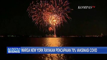 Warga New York Rayakan Pencapaian 70 Persen Vaksinasi Corona Pakai Kembang Api