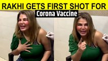 Rakhi Sawant gets first shot for Covid vaccine