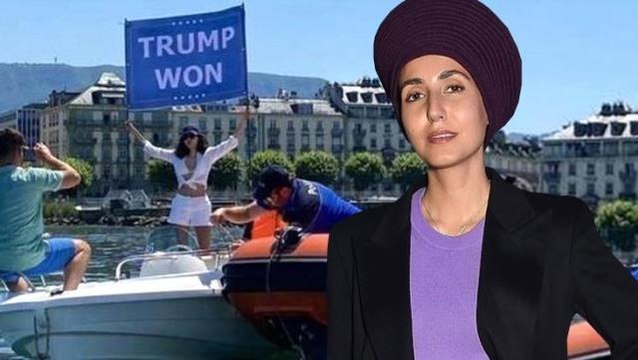Tarihi zirvede Biden'ı protesto eden kadın, Usame bin Ladin'in öz yeğeni çıktı