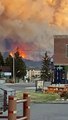 Mountain Engulfed by Fire in Montana