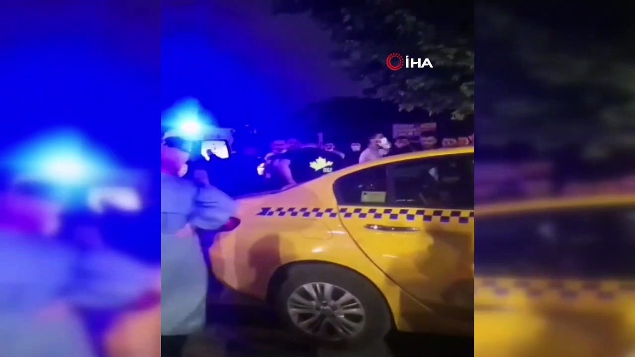 Ticari taksi ile 2 motosikletlinin çarpıştığı kaza sonrası can pazarı