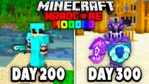 I Survived 300 Days in Modded Hardcore Minecraft.. [3000  Mods]