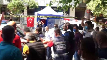 HDP il binası önünde hareketli dakikalar