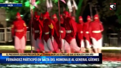 Fernández participó en Salta del homenaje al general Güemes