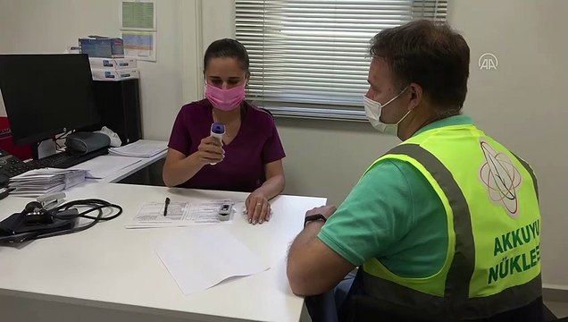 MERSİN - Akkuyu NGS çalışanlarının Kovid-19'a karşı aşılama çalışmaları devam ediyor