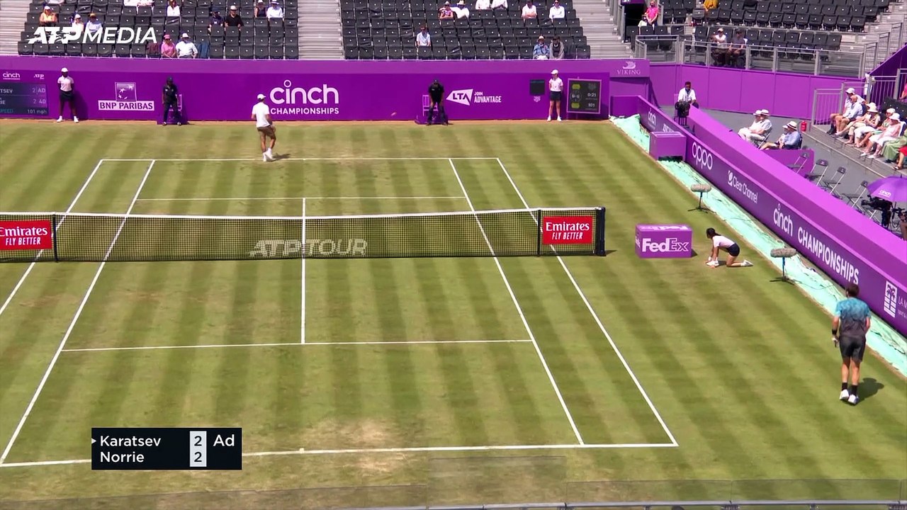 Norrie defeats Karatsev 7-5 6-2 at Queens