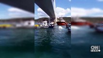 SON DAKİKA... Yavuz Sultan Selim Köprüsü altında kaza: Balıkçı teknesine gemi çarptı