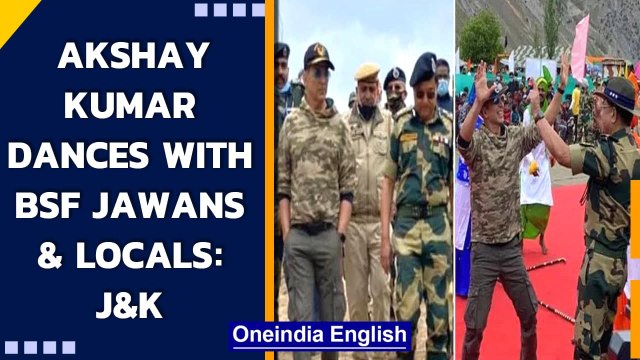 Akshay Kumar dances with BSF Jawans and locals in Gurez sector of Bandipora| J&K| Oneindia News