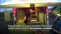 Kecelakaan Beruntun 4 Mobil Akibat Pengemudi Mabuk