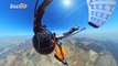 Must See! This is the Jaw-Dropping Moment a Skydiver Surfs on a Human Surfboard Midair